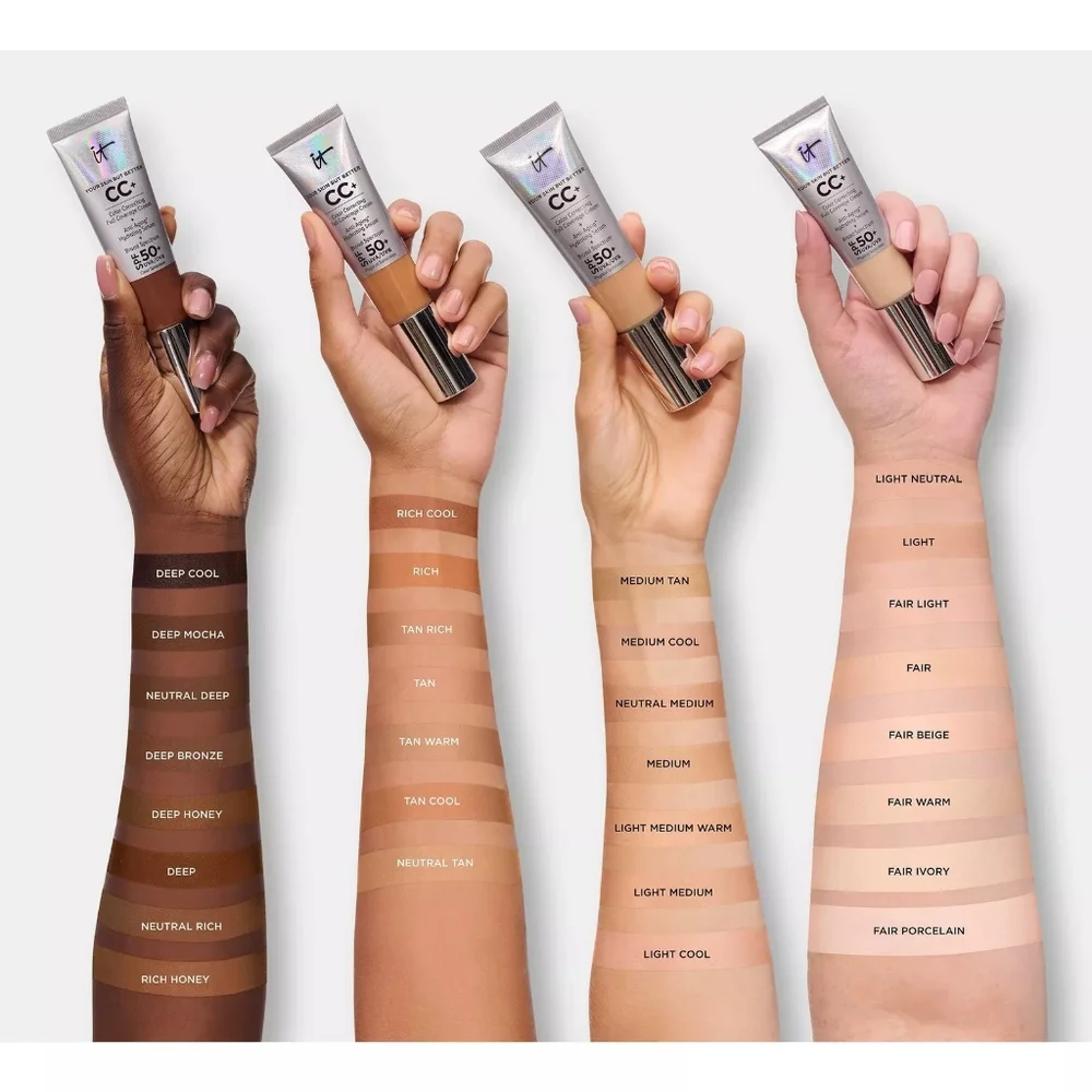 IT Cosmetics CC+ Cream Foundation + Love Beauty Fully Flawless Brush Duo